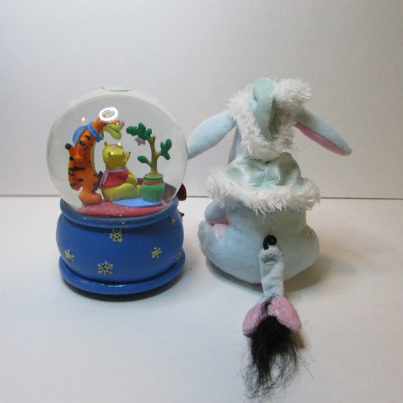 Disney We Wish You A Merry Christmas Pooh snowglobe Tigger and Piglet Ee… - Picture 5 of 10